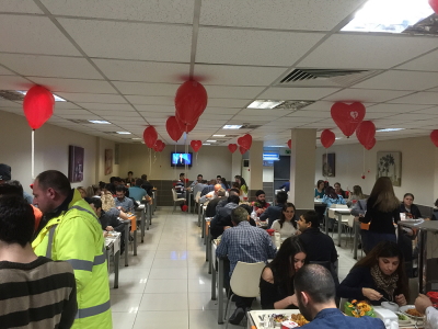 Our Dining Hall on Valentine's Day