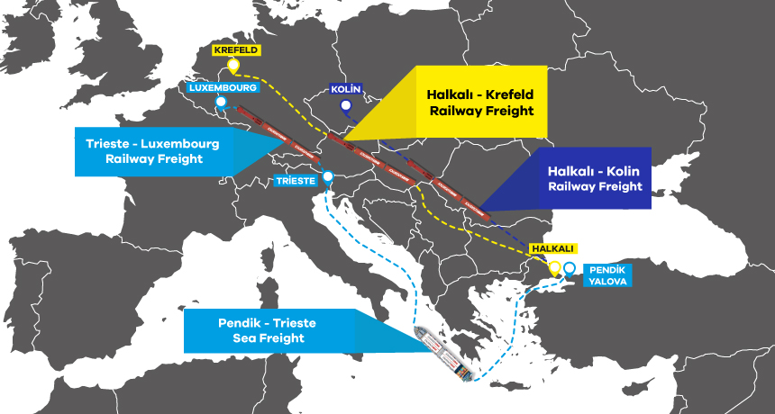 Map of Intermodal Lines